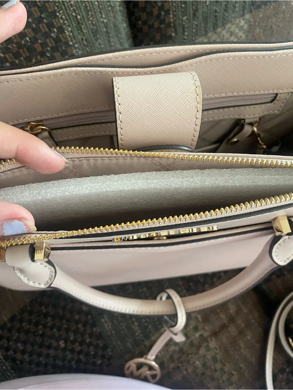 Michael Kors Adrienne Large Saffiano Leather Satchel